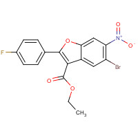 1333340-14-9 ethyl 5-bromo-2-(4-fluorophenyl)-6-nitro-1-benzofuran-3-carboxylate chemical structure