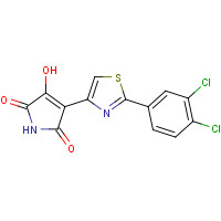 78743-16-5 3-[2-(3,4-dichlorophenyl)-1,3-thiazol-4-yl]-4-hydroxypyrrole-2,5-dione chemical structure