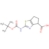1190391-81-1 2-[(2-methylpropan-2-yl)oxycarbonylamino]-5,6-dihydro-4H-cyclopenta[d][1,3]thiazole-4-carboxylic acid chemical structure