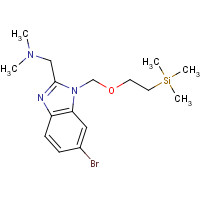 1214899-90-7 1-[6-bromo-1-(2-trimethylsilylethoxymethyl)benzimidazol-2-yl]-N,N-dimethylmethanamine chemical structure