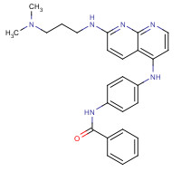 1203509-95-8 N-[4-[[7-[3-(dimethylamino)propylamino]-1,8-naphthyridin-4-yl]amino]phenyl]benzamide chemical structure