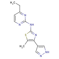 1235313-08-2 N-(4-ethylpyrimidin-2-yl)-5-methyl-4-(1H-pyrazol-4-yl)-1,3-thiazol-2-amine chemical structure