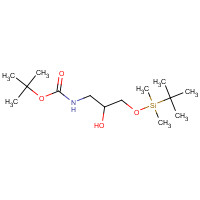 195197-94-5 tert-butyl N-[3-[tert-butyl(dimethyl)silyl]oxy-2-hydroxypropyl]carbamate chemical structure