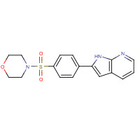 1346526-22-4 4-[4-(1H-pyrrolo[2,3-b]pyridin-2-yl)phenyl]sulfonylmorpholine chemical structure