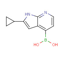 1014614-10-8 (2-cyclopropyl-1H-pyrrolo[2,3-b]pyridin-4-yl)boronic acid chemical structure
