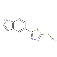 1401348-60-4 2-(1H-indol-5-yl)-5-methylsulfanyl-1,3,4-thiadiazole chemical structure
