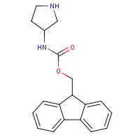 690954-40-6 9H-fluoren-9-ylmethyl N-pyrrolidin-3-ylcarbamate chemical structure