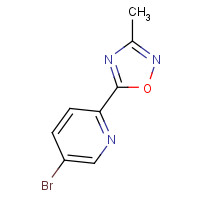 879883-63-3 5-(5-bromopyridin-2-yl)-3-methyl-1,2,4-oxadiazole chemical structure