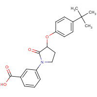 649774-32-3 3-[3-(4-tert-butylphenoxy)-2-oxopyrrolidin-1-yl]benzoic acid chemical structure