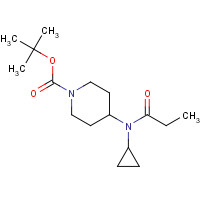 1225652-65-2 tert-butyl 4-[cyclopropyl(propanoyl)amino]piperidine-1-carboxylate chemical structure