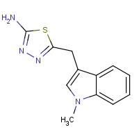1031555-59-5 5-[(1-methylindol-3-yl)methyl]-1,3,4-thiadiazol-2-amine chemical structure