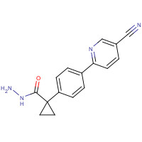 1403396-73-5 1-[4-(5-cyanopyridin-2-yl)phenyl]cyclopropane-1-carbohydrazide chemical structure