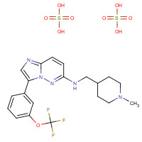 1173928-26-1 N-[(1-methylpiperidin-4-yl)methyl]-3-[3-(trifluoromethoxy)phenyl]imidazo[1,2-b]pyridazin-6-amine;sulfuric acid chemical structure