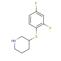 1251144-50-9 3-(2,4-difluorophenyl)sulfanylpiperidine chemical structure