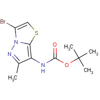1290127-80-8 tert-butyl N-(3-bromo-6-methylpyrazolo[5,1-b][1,3]thiazol-7-yl)carbamate chemical structure