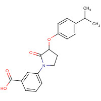 649773-82-0 3-[2-oxo-3-(4-propan-2-ylphenoxy)pyrrolidin-1-yl]benzoic acid chemical structure