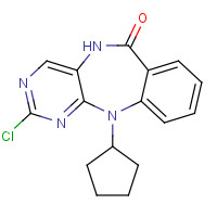 1521197-43-2 2-chloro-11-cyclopentyl-5H-pyrimido[4,5-b][1,4]benzodiazepin-6-one chemical structure