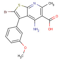 1312594-19-6 4-amino-2-bromo-3-(3-methoxyphenyl)-6-methylthieno[2,3-b]pyridine-5-carboxylic acid chemical structure