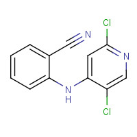1224887-80-2 2-[(2,5-dichloropyridin-4-yl)amino]benzonitrile chemical structure