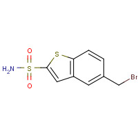96803-58-6 5-(bromomethyl)-1-benzothiophene-2-sulfonamide chemical structure