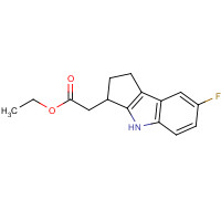 393509-21-2 ethyl 2-(7-fluoro-1,2,3,4-tetrahydrocyclopenta[b]indol-3-yl)acetate chemical structure