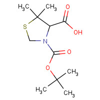 137235-65-5 5,5-dimethyl-3-[(2-methylpropan-2-yl)oxycarbonyl]-1,3-thiazolidine-4-carboxylic acid chemical structure