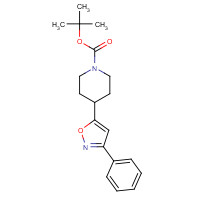 885609-18-7 tert-butyl 4-(3-phenyl-1,2-oxazol-5-yl)piperidine-1-carboxylate chemical structure