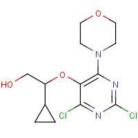 1572048-53-3 2-cyclopropyl-2-(2,4-dichloro-6-morpholin-4-ylpyrimidin-5-yl)oxyethanol chemical structure