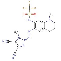 848080-39-7 N-[6-[(4,5-dicyano-1-methylimidazol-2-yl)diazenyl]-1-methyl-3,4-dihydro-2H-quinolin-7-yl]-1,1,1-trifluoromethanesulfonamide chemical structure
