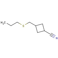 938064-79-0 3-(propylsulfanylmethyl)cyclobutane-1-carbonitrile chemical structure