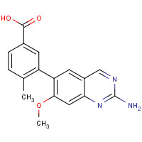 1191932-25-8 3-(2-amino-7-methoxyquinazolin-6-yl)-4-methylbenzoic acid chemical structure