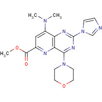 1220114-19-1 methyl 8-(dimethylamino)-2-imidazol-1-yl-4-morpholin-4-ylpyrido[3,2-d]pyrimidine-6-carboxylate chemical structure