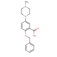 1285516-33-7 5-(4-methylpiperazin-1-yl)-2-phenylmethoxybenzoic acid chemical structure