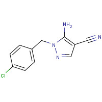 106898-36-6 5-amino-1-[(4-chlorophenyl)methyl]pyrazole-4-carbonitrile chemical structure
