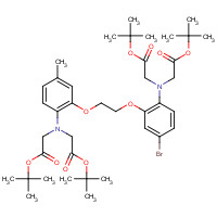 125663-37-8 tert-butyl 2-[2-[2-[2-[bis[2-[(2-methylpropan-2-yl)oxy]-2-oxoethyl]amino]-5-bromophenoxy]ethoxy]-4-methyl-N-[2-[(2-methylpropan-2-yl)oxy]-2-oxoethyl]anilino]acetate chemical structure