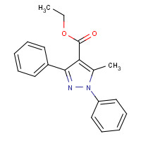 7189-04-0 ethyl 5-methyl-1,3-diphenylpyrazole-4-carboxylate chemical structure