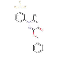 146824-79-5 6-methyl-3-phenylmethoxy-1-[3-(trifluoromethyl)phenyl]pyridazin-4-one chemical structure