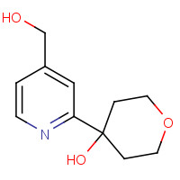 156151-84-7 4-[4-(hydroxymethyl)pyridin-2-yl]oxan-4-ol chemical structure