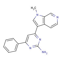 1374409-50-3 4-(1-methylpyrrolo[2,3-c]pyridin-3-yl)-6-phenylpyrimidin-2-amine chemical structure