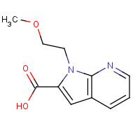 1313266-43-1 1-(2-methoxyethyl)pyrrolo[2,3-b]pyridine-2-carboxylic acid chemical structure
