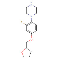 1364890-71-0 1-[2-fluoro-4-(oxolan-2-ylmethoxy)phenyl]piperazine chemical structure