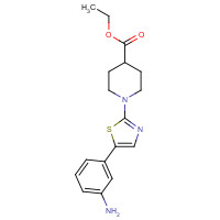 1312572-86-3 ethyl 1-[5-(3-aminophenyl)-1,3-thiazol-2-yl]piperidine-4-carboxylate chemical structure