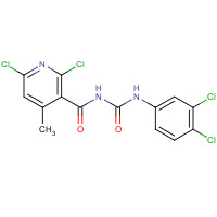 286430-81-7 2,6-dichloro-N-[(3,4-dichlorophenyl)carbamoyl]-4-methylpyridine-3-carboxamide chemical structure