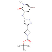 1346674-13-2 tert-butyl 3-[3-[(5-bromo-1-methyl-2-oxopyridin-3-yl)amino]-1H-pyrazol-5-yl]azetidine-1-carboxylate chemical structure