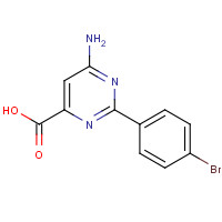 1432057-90-3 6-amino-2-(4-bromophenyl)pyrimidine-4-carboxylic acid chemical structure