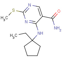 1403875-33-1 4-[(1-ethylcyclopentyl)amino]-2-methylsulfanylpyrimidine-5-carboxamide chemical structure