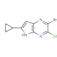 1447770-54-8 2-bromo-3-chloro-6-cyclopropyl-5H-pyrrolo[2,3-b]pyrazine chemical structure