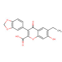 162665-04-5 3-(1,3-benzodioxol-5-yl)-6-ethyl-7-hydroxy-4-oxochromene-2-carboxylic acid chemical structure