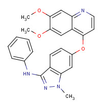 862178-83-4 6-(6,7-dimethoxyquinolin-4-yl)oxy-1-methyl-N-phenylindazol-3-amine chemical structure