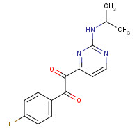876521-37-8 1-(4-fluorophenyl)-2-[2-(propan-2-ylamino)pyrimidin-4-yl]ethane-1,2-dione chemical structure
